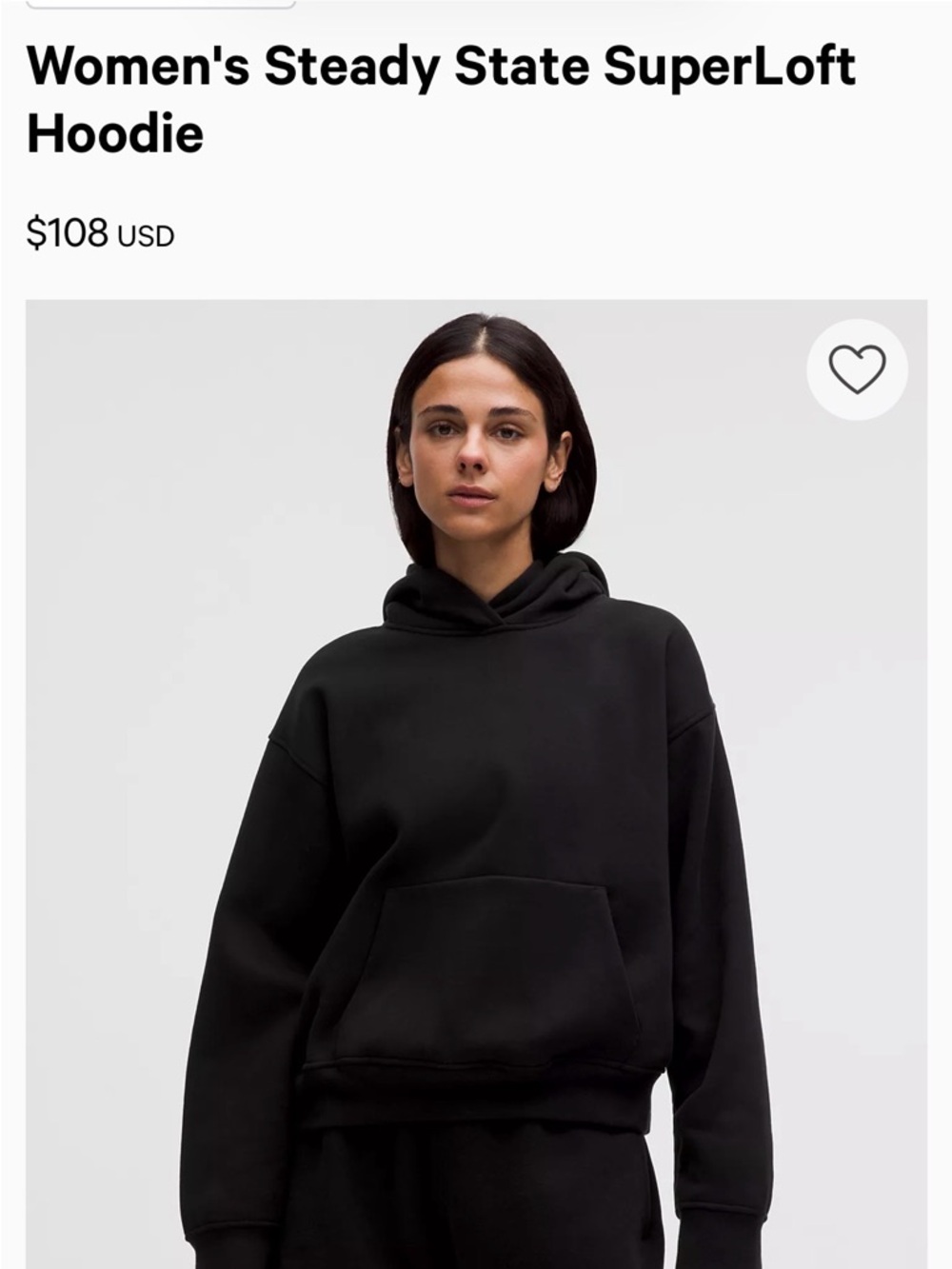 Lululemon Women's Steady State SuperLoft Hoodie - Black